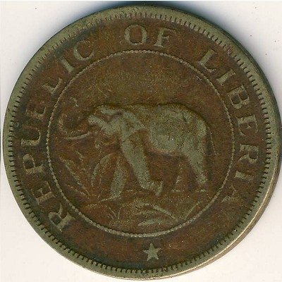 Либерия 2 цента 1937 год