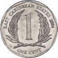 Восточные Карибы 1 цент 2004 год