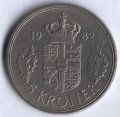 Дания 5 крон 1982 год - Королева Маргрете II
