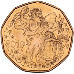 Австрия 5 евро 2019 год - Новый год