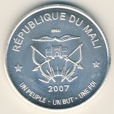 Мали 2500 франков 2007 год