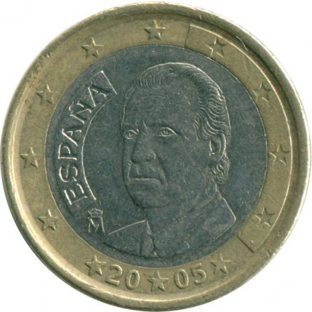 Испания 1 евро 2005 год - Хуан Карлос I