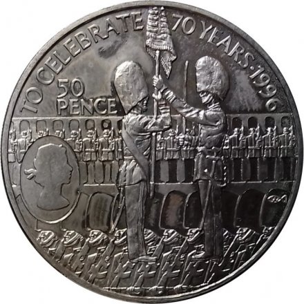 Остров Вознесения 50 пенсов 1996 год - 70 лет со дня рождения Королевы Елизаветы II