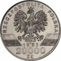 Польша 20000 злотых 1993 год - Ласточка