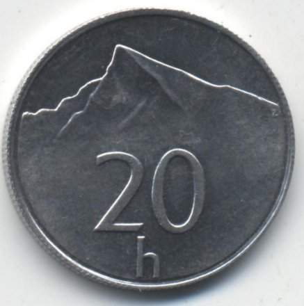 Словакия 20 гелеров 1999 год