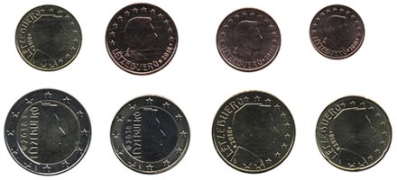 Набор из 8 евромонет Люксембурга 2018 год