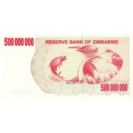 Зимбабве 500000000 долларов 2008 год UNC
