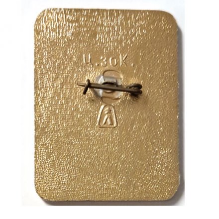 Значок. Vl Зимняя спартакиада 1974. Снеговик на лыжах (тип 2)