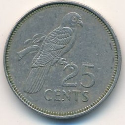 Сейшелы 25 центов 1989 год