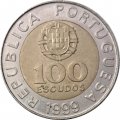 Португалия 100 эскудо 1999 год - Педру Нуниш