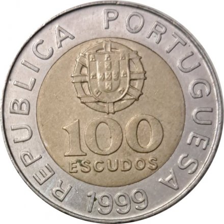 Португалия 100 эскудо 1999 год - Педру Нуниш