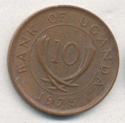 Уганда 10 центов 1975 год