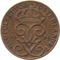Швеция 1 эре 1939 год - Король Густав V