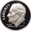 США 1 дайм (10 центов) 2013 год - Франклин Рузвельт (S)