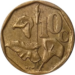 ЮАР 10 центов 1993 год - Лилия