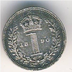 Великобритания 1 пенни 1890 год