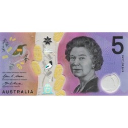 Австралия 5 долларов 2016 год - UNC