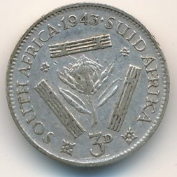 ЮАР 3 пенса 1943 год