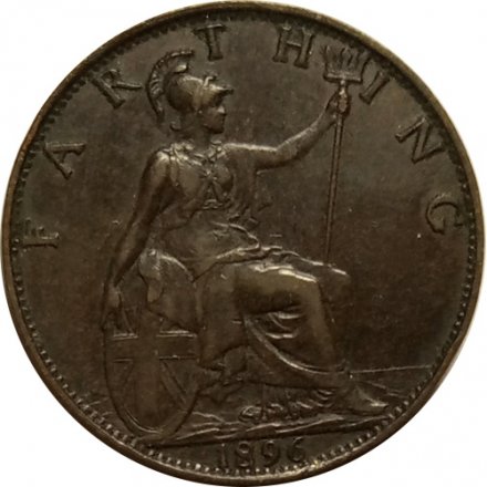 Великобритания 1 фартинг 1896 год