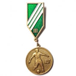 Значок на колодке Футбол. 3 место