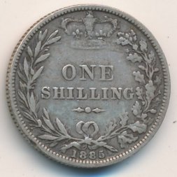 Великобритания 1 шиллинг 1885 год