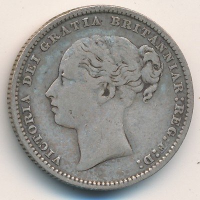 Великобритания 1 шиллинг 1885 год