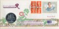 Великобритания 5 фунтов 1996 год - 70 лет со дня рождения Королевы Елизаветы II (в конверте, с маркой)