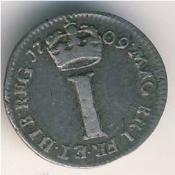 Великобритания 1 пенни 1709 год