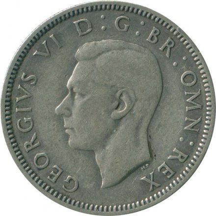 Великобритания 1 шиллинг 1937 год - Шотландский герб