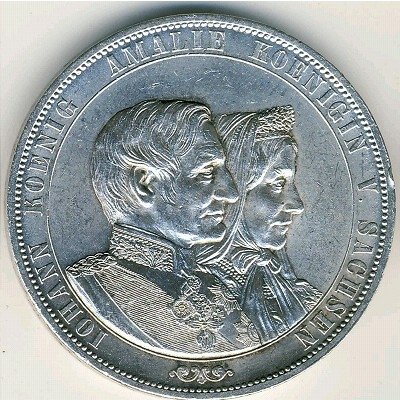 Саксония 2 талера 1872 год