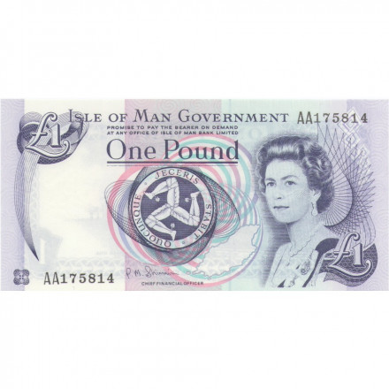 Остров Мэн 1 фунт 2009 год - Елизавета II, Тинвальд-Хилл UNC