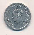 Британская Индия 1 рупия 1947 год - Король Георг VI (Бомбей)