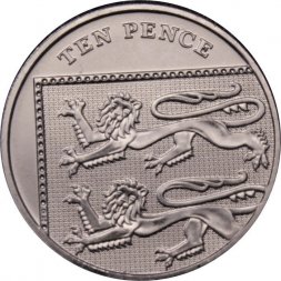 Великобритания 10 пенсов 2010 год