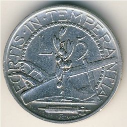 Сан-Марино 5 лир 1936 год