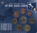 Евро серия Италии 2002 года (8 монет)