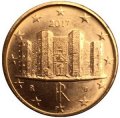 Италия 1 евроцент 2017 год