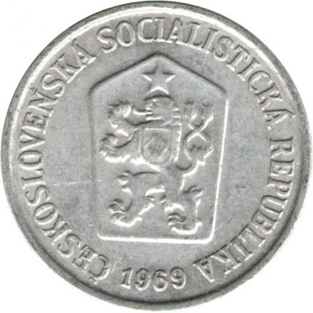 Чехословакия 10 геллеров 1969 год
