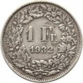 Швейцария 1 франк 1932 год