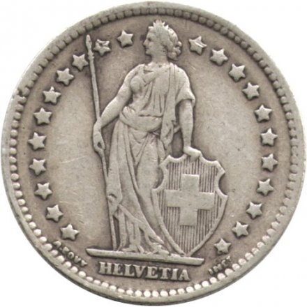 Швейцария 1 франк 1932 год