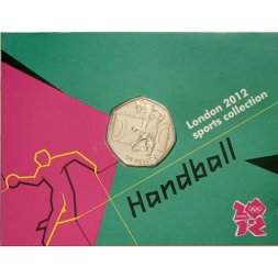 Великобритания 50 пенсов 2011 год - XXX летние Олимпийские Игры. Лондон 2012. Гандбол (блистер)