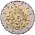 Ирландия 2 евро 2012 год - 10 лет наличному обращению евро