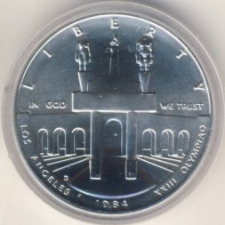 США 1 доллар 1984 год - XXIII Летние Олимпийские игры 1984 года в Лос- Анжелесе (D)