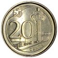 Сингапур 20 центов 2017 год