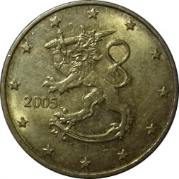 Финляндия 50 евроцентов 2005 год - Герб Финляндии