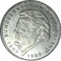 ФРГ 2 марки 1992 год - Франц Йозеф Штраус (F)