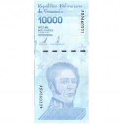 Венесуэла 10000 боливаров 2019 год (2020 год) - Симон Боливар. Национальный Пантеон UNC
