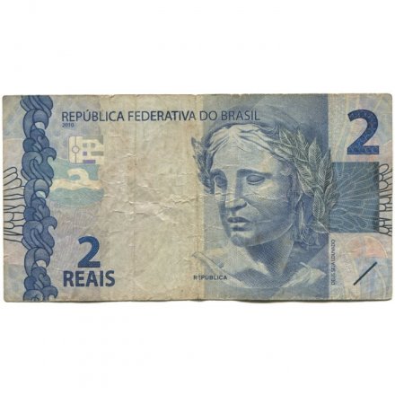 Бразилия 2 реала 2010 год - Скульптура &quot;Республика&quot;. Бисса - F