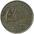 Бермудские острова 1 доллар 1997 год - Парусник