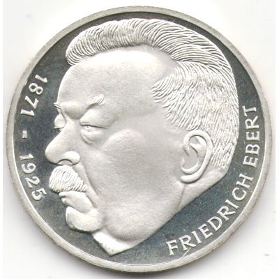 ФРГ 5 марок 1975 год - 50 лет со дня смерти Фридриха Эберта (proof)