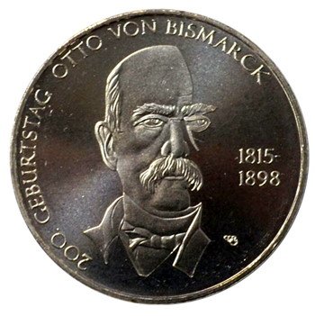 Германия 10 евро 2015 год - 200 лет со дня рождения Отто фон Бисмарка